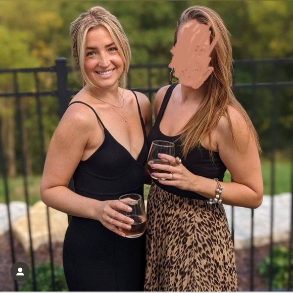 Zara Knit V Neck Bodycon Dress - Picture 2 of 3